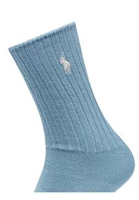 Polo Ralph Lauren Skarpety wysokie damskie 455921921001 Niebieski. Kolor: niebieski. Materiał: materiał, bawełna
