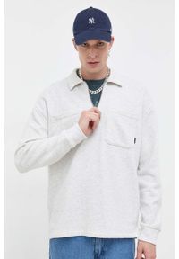 Hollister Co. bluza męska kolor szary melanżowa. Kolor: szary. Długość: krótkie. Wzór: melanż #1