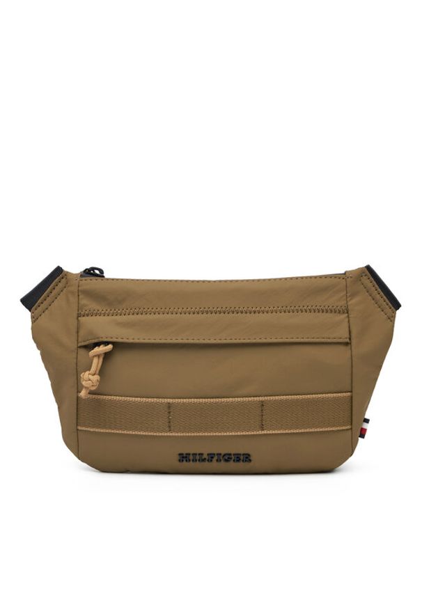 TOMMY HILFIGER - Tommy Hilfiger Saszetka Th Colour Bumbag AM0AM13220 Khaki. Kolor: brązowy. Materiał: nylon, materiał