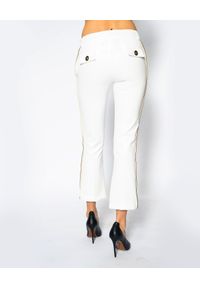 CRISTINAEFFE MILANO - Spodnie z lampasami. Stan: podwyższony. Kolor: biały. Materiał: materiał #2
