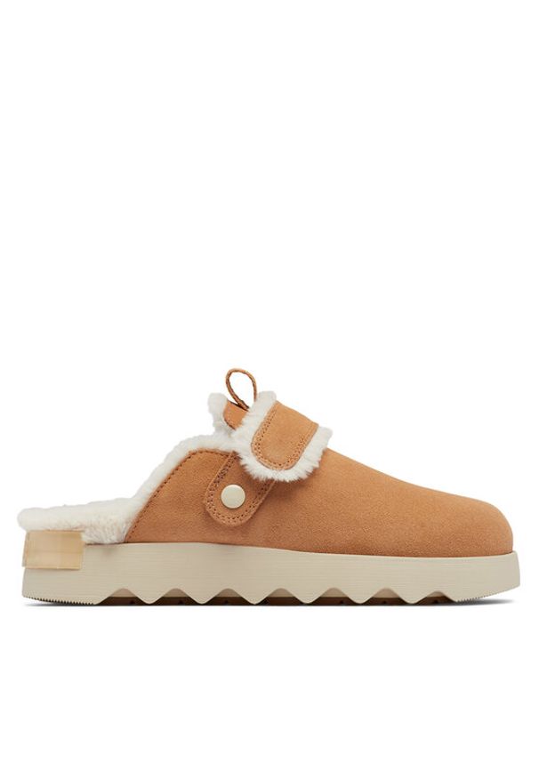 sorel - Sorel Kapcie VIIbe™ Clog Suede Cozy 2048521253 Brązowy. Kolor: brązowy. Materiał: zamsz, skóra