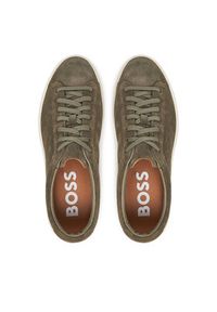 BOSS Sneakersy Kieran_Tenn_sd 50541868 Khaki. Kolor: brązowy. Materiał: skóra, zamsz