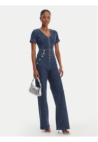 Guess Kombinezon W6RD94 D0911 Granatowy Wide Leg. Kolor: niebieski. Materiał: jeans #2