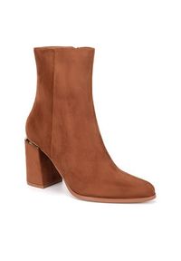 Nine West Botki WFA3000-1 Brązowy. Kolor: brązowy. Materiał: materiał #7