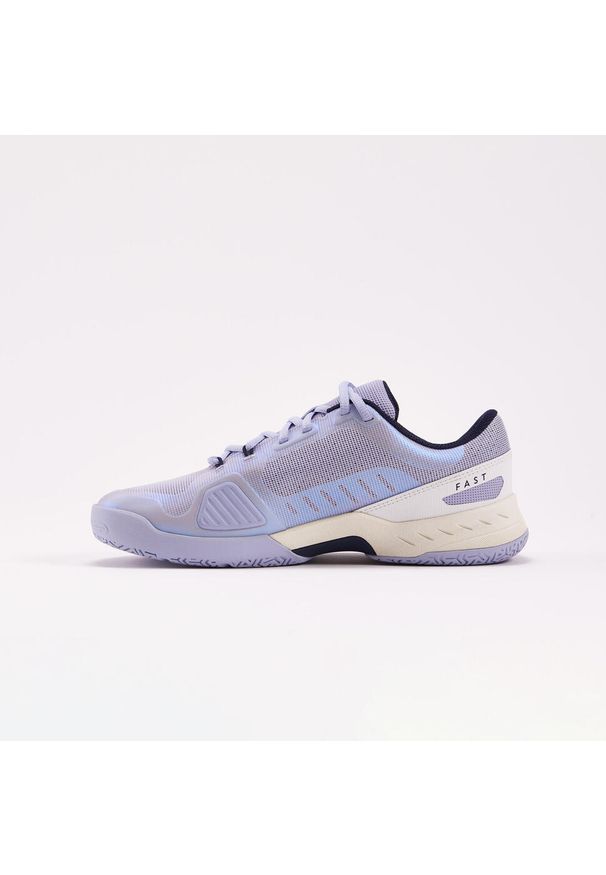 ARTENGO - Buty tenisowe damskie Artengo Fast na każdą nawierzchnię. Kolor: biały, wielokolorowy, niebieski. Szerokość cholewki: normalna. Sport: tenis