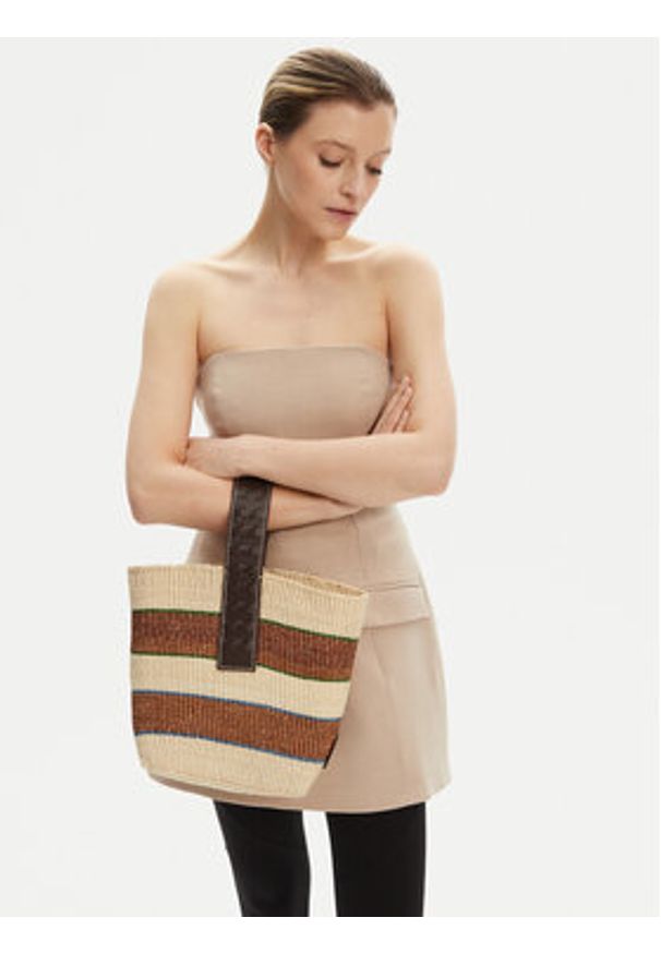 Weekend Max Mara Torebka 2515511165650 Beżowy. Kolor: beżowy