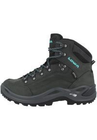 Buty trekkingowe damskie Lowa Renegade Gtx Mid. Wysokość cholewki: za kostkę. Zapięcie: sznurówki. Kolor: czarny, szary. Materiał: materiał, syntetyk. Szerokość cholewki: normalna
