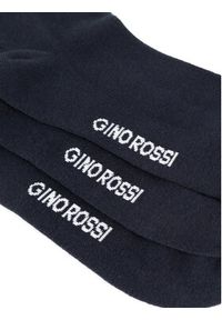 Gino Rossi Zestaw 3 par wysokich skarpet męskich 3MB-002-AW24 (3-pack) Granatowy. Kolor: niebieski. Materiał: bawełna #3