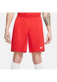 Spodnie piłkarskie męskie Nike Dry Park Iii. Kolor: czerwony. Długość: krótkie. Sport: piłka nożna