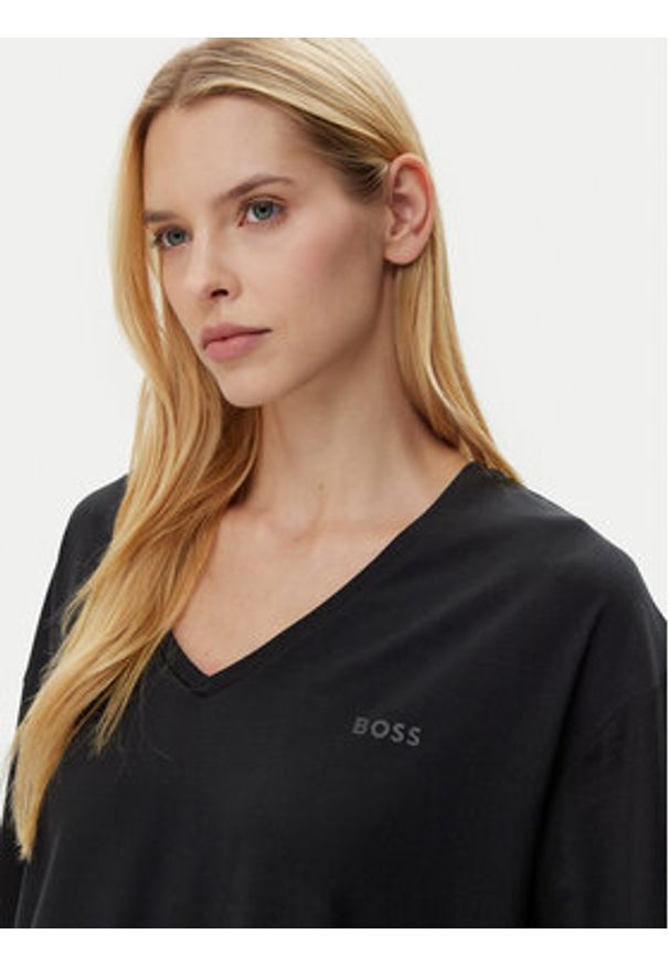 BOSS T-Shirt CP Stripe 50535723 Czarny Relaxed Fit. Kolor: czarny. Materiał: lyocell