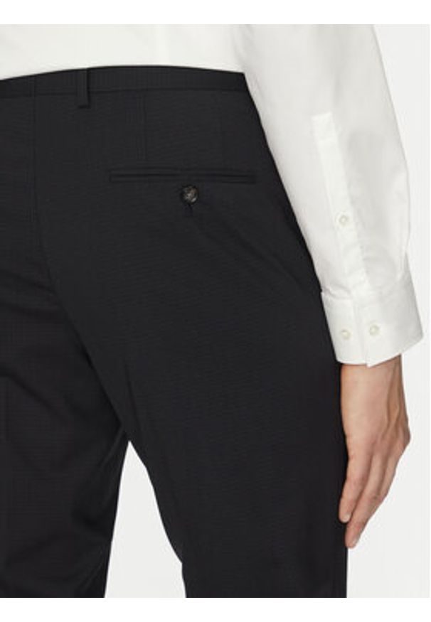 BOSS Garnitur C-Huge 50540579 Granatowy Slim Fit. Kolor: niebieski. Materiał: wełna