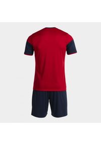 Joma Danubio III Dziecięcy Zestaw Sportowy Czerwono–Granatowy 4XS. Kolor: czerwony, niebieski, wielokolorowy. Materiał: dresówka. Styl: sportowy