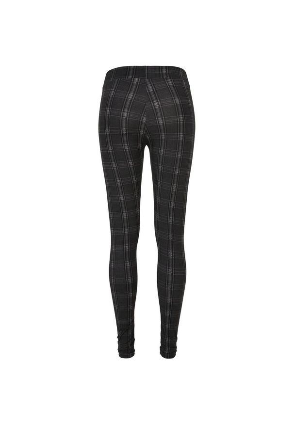 Urban Classics - Damskie Legginsy W Delikatną Kratkę. Kolor: czarny. Wzór: kratka. Sport: turystyka piesza