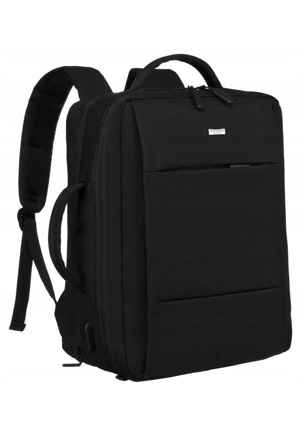 Podróżny plecak Peterson PTN 77705 czarny. Kolor: czarny. Materiał: materiał