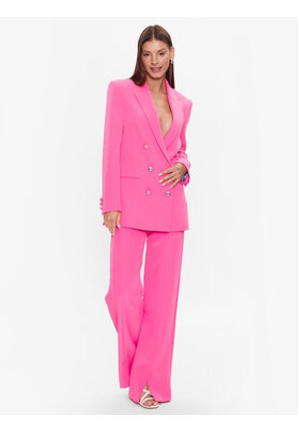 Chiara Ferragni Marynarka 74CBQ711 Różowy Regular Fit. Kolor: różowy. Materiał: syntetyk