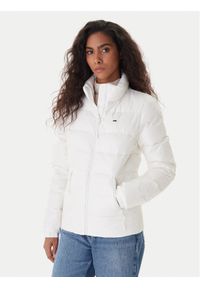 Tommy Jeans Kurtka puchowa DW0DW21618 Biały Slim Fit. Kolor: biały. Materiał: syntetyk #1