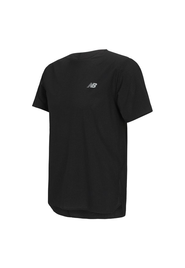 Koszulka męska New Balance MT51208BK – czarna. Kolor: czarny. Materiał: nylon, lycra, materiał. Sport: fitness