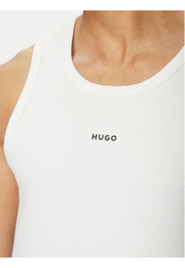Hugo - HUGO Tank top Dapota 50542089 Biały Slim Fit. Kolor: biały. Materiał: bawełna