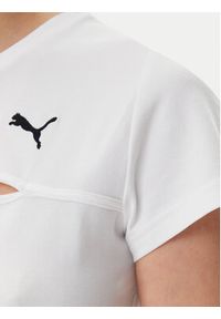 Puma T-Shirt Ess Cut-Out 631164 Biały Slim Fit. Kolor: biały. Materiał: bawełna #5