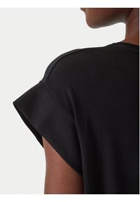 Emporio Armani T-Shirt EW003407 AF20240 UC001 Czarny Regular Fit. Kolor: czarny. Materiał: wiskoza #4