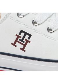 TOMMY HILFIGER - Tommy Hilfiger Trampki Low Cut Lace Up Sneaker T3A9-32287-1355 M Biały. Kolor: biały. Materiał: skóra #6