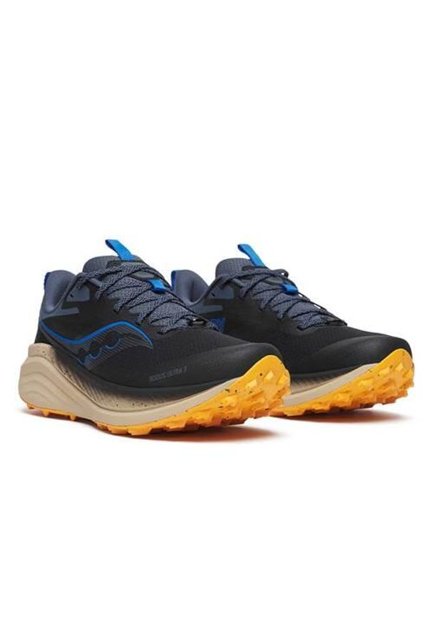 Buty do biegania męskie Saucony Xodus Ultra 3. Kolor: wielokolorowy, szary, brązowy. Materiał: materiał, syntetyk. Szerokość cholewki: normalna