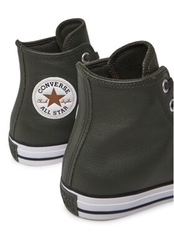 Converse Trampki Chuck Taylor All Star Faux Leather Hi A09481C 371 Zielony. Kolor: zielony. Materiał: materiał