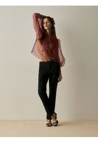 Reserved - Spodnie z niskim stanem - czarny. Stan: obniżony. Kolor: czarny. Materiał: tkanina, wiskoza #1