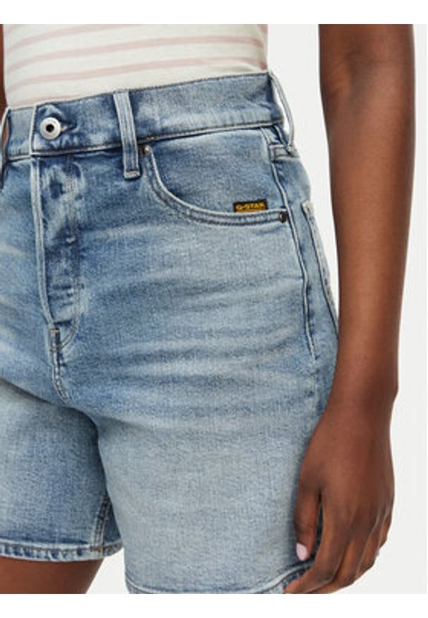 G-Star RAW - G-Star Raw Szorty jeansowe Clean Edge D28386-E205 Niebieski jasny Regular Fit. Kolor: niebieski. Materiał: bawełna