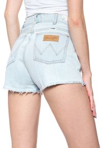 Wrangler - DAMSKIE SPODENKI WRANGLER THE SHORT ICY BLUE W27XVA243 112128210. Stan: podwyższony. Materiał: bawełna, denim, jeans. Długość: krótkie. Sezon: jesień, wiosna, lato. Styl: klasyczny, wakacyjny #2