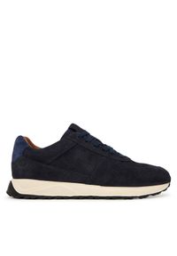 Clarks Sneakersy Radwell Tie 26186565 Granatowy. Kolor: niebieski. Materiał: skóra, zamsz #1