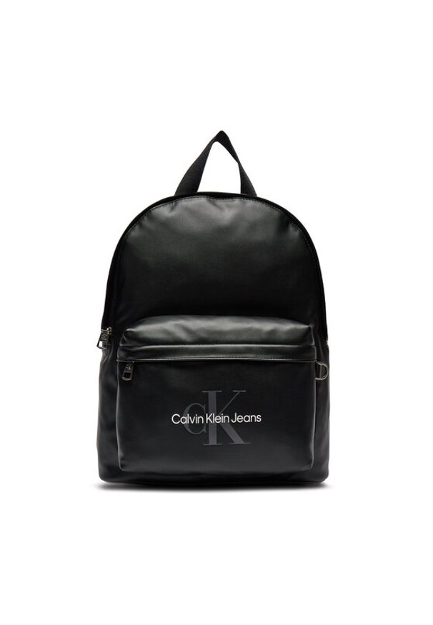 Calvin Klein Jeans Plecak Monogram Soft Campus K50K512445 Czarny. Kolor: czarny. Materiał: skóra