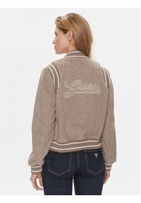 Guess Kurtka bomber Gloria W4RL45 WFWS2 Beżowy Regular Fit. Kolor: beżowy. Materiał: syntetyk