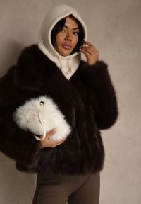 Renee - Beżowa Czapka Balaclava z Wełną i Ściągaczami Linobra. Kolor: beżowy. Materiał: wełna #5