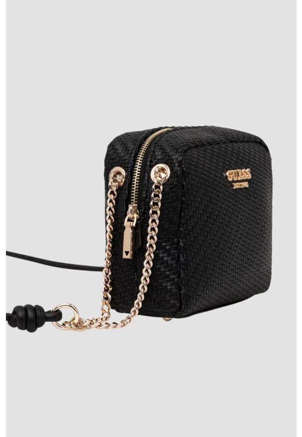 Guess - GUESS Czarna damska torebka Mirema. Kolor: czarny. Materiał: skórzane