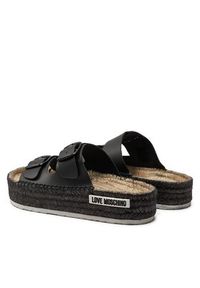 Love Moschino - LOVE MOSCHINO Espadryle JA28233G0IIAX000 Czarny. Kolor: czarny. Materiał: skóra #3