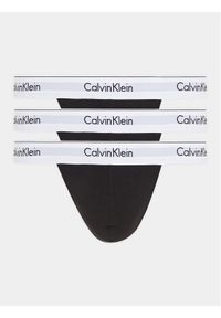 Calvin Klein Underwear Komplet 3 par stringów 000NB3226A Czarny. Kolor: czarny. Materiał: bawełna