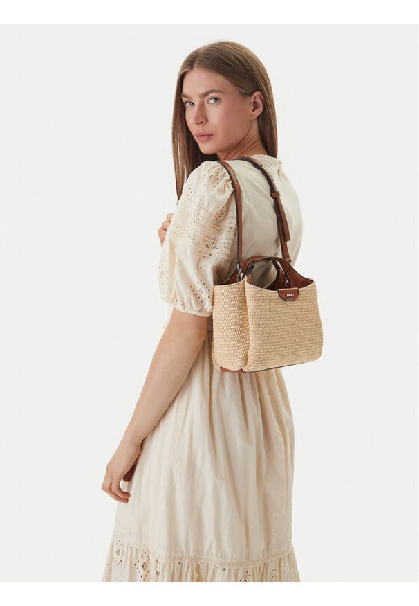 DKNY Torebka Willa Mini Satchel R61DOJ07 Beżowy. Kolor: beżowy