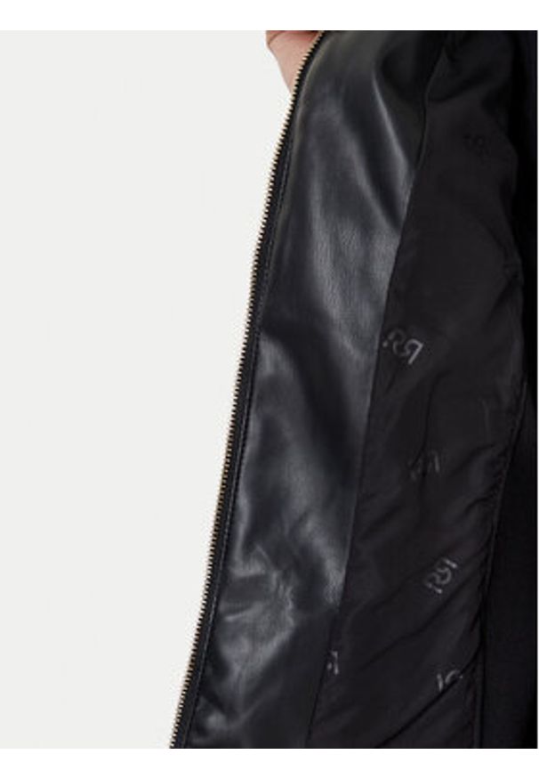 Rinascimento Kurtka z imitacji skóry CFC0124661003 Czarny Regular Fit. Kolor: czarny. Materiał: wiskoza