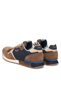 Pepe Jeans Sneakersy Brit Colors M PMS400004 Brązowy. Kolor: brązowy. Materiał: materiał #6