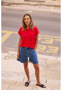 MOODO - Szorty jeansowe niebieskie. Kolor: niebieski. Materiał: jeans #1