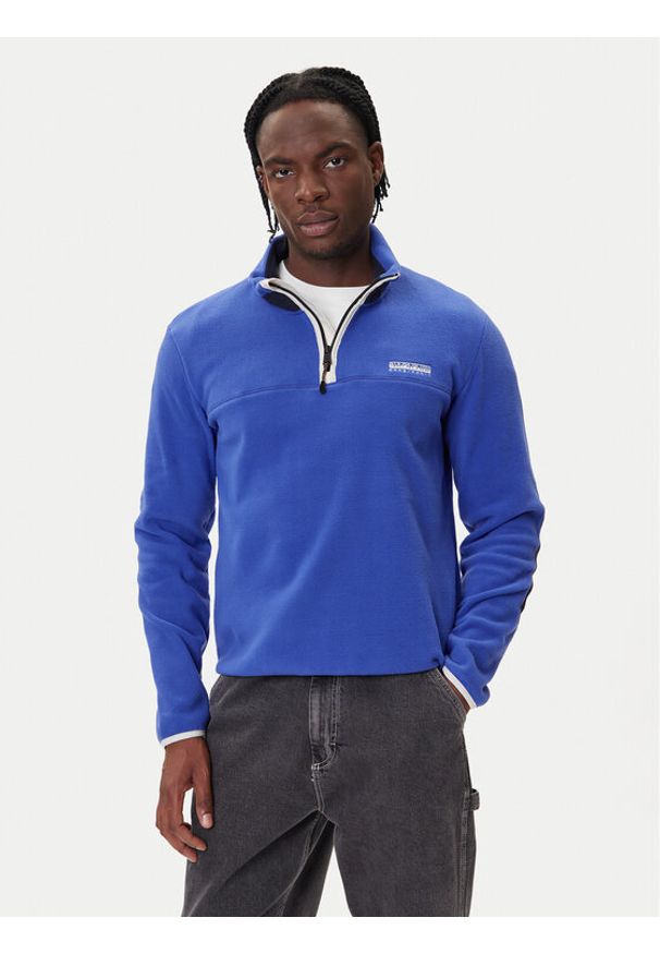 Napapijri Polar T-Dergana NP0A88UZ Niebieski Regular Fit. Kolor: niebieski. Materiał: syntetyk