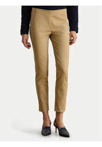 Lauren Ralph Lauren Spodnie materiałowe 200631310018 Beżowy Slim Fit. Kolor: beżowy. Materiał: bawełna