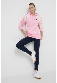 adidas Performance Bluza H50861 damska kolor różowy z kapturem gładka. Typ kołnierza: kaptur. Kolor: różowy. Materiał: dzianina. Długość rękawa: raglanowy rękaw. Wzór: gładki #2