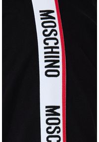 MOSCHINO Czarna męska bluza z kapturem i lampasami, Rozmiar M. Typ kołnierza: kaptur. Kolor: czarny #5