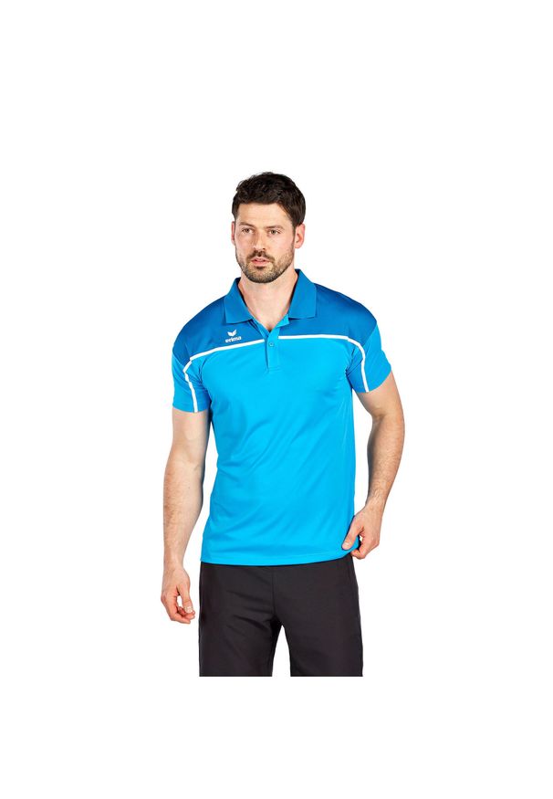 ERIMA - Polo Erima Change. Typ kołnierza: polo. Kolor: wielokolorowy, niebieski, zielony. Sport: piłka nożna
