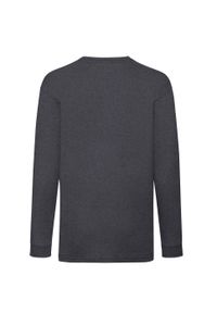 FRUIT OF THE LOOM - Dziecięca Koszulka Z Długim Rękawem Z Polibawełny Valueweight. Kolor: szary. Długość rękawa: długi rękaw. Długość: długie