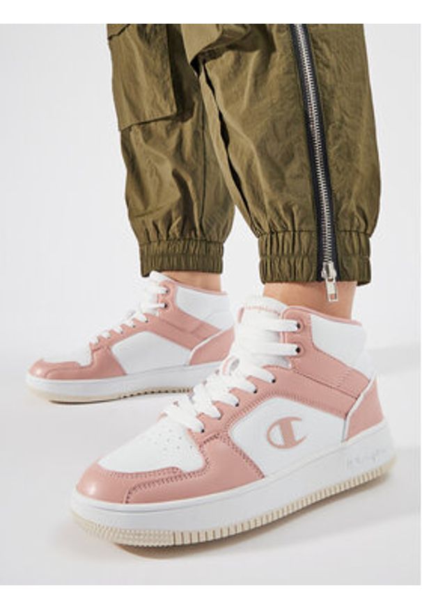 Champion Sneakersy Rebound 2.0 Mid Mid Cut Shoe S11471-CHA-PS020 Różowy. Kolor: różowy. Materiał: skóra