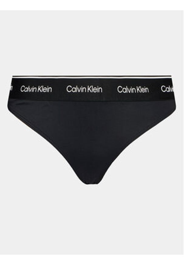 Calvin Klein Swimwear Dół od bikini KW0KW02428 Czarny. Kolor: czarny. Materiał: syntetyk