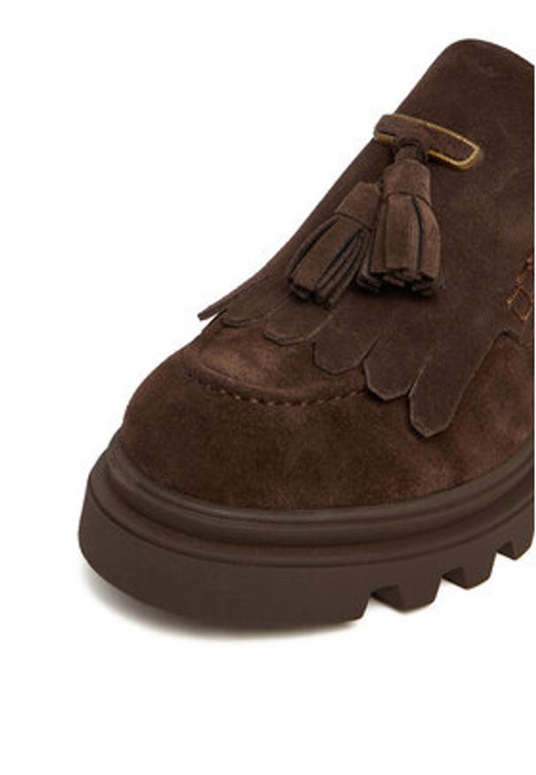 Badura Loafersy EO-ARLETTE-01 Brązowy. Kolor: brązowy. Materiał: skóra, zamsz